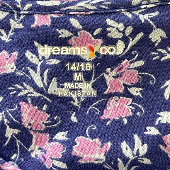 Dreams Co Floral Dress Scoop Neck 100% Cotton Size Medium - Picture 4 of 7